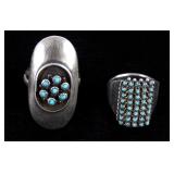Navajo Old Pawn 1940 Petite Point Rings