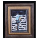 Original Barbara Fisher Rodeo Framed Oil On Canvas