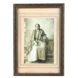 Native American Indian Woman Framed Photograph