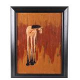 Original Parker Ford Framed Montana Horse Painting