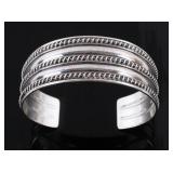 Navajo Signed Sterling Silver Bracelet