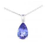 Tanzanite & Diamond 14K Gold Pendant Necklace