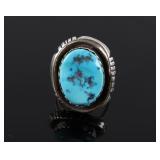 Navajo Sterling & Sleeping Beauty Turquoise Ring