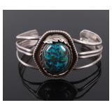 Navajo Sterling Silver & Turquoise Bracelet