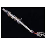 Sioux Quilled Steer Horn Hide Dance Stick c. 1890-