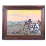 1973 Native American Hunting Party by R. Leedom