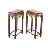 Antique Tibetan End Table Pair
