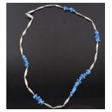 Navajo Lapis Lazuli and Silver Necklace