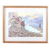 "Whose Meat" Charles M. Russell Framed Print