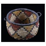Hopi Hand Woven Colorful Coil Basket