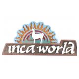 Hand Painted Llama Inca World Folk Sign