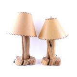 Rustic Alligator Juniper Table Lamps
