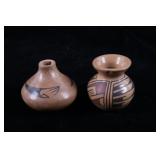 Acoma Pueblo Artist M. Ortiz Salesman Sample Pots