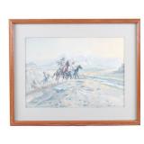 Charles M. Russell Indian Scouts Framed Print