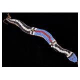 Early Montana Crow Beaded Hide Snake Fetish