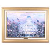 T. Kinkade Framed Print, "Flags Over The Capitol"