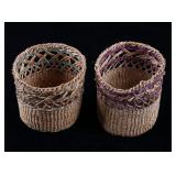Papago American Indian Small Hand Woven Baskets