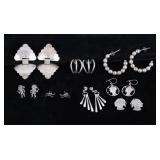 Navajo Sterling Silver Hand Made Earring Set