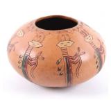 Navajo Signed Kachina Dancer Polychrome Pottery