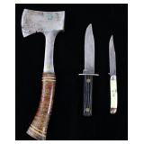 Camp Axe & Camping Knives with Sheaths