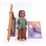 Native American Doll, Pipe Stem & Chickasaw Comic