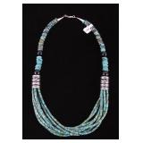 Navajo Tommy Singer Turquoise Large Necklace