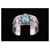 Navajo Betta Lee Blue Gem Turquoise Bracelet