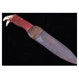 Blackfoot Bear-Cult Jaw Beaver Back Dag Knife 19th