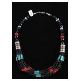 Navajo TR Singer Lone Mountain Turquoise Necklace