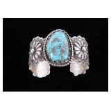 Navajo Pilot Mountain Turquoise Sterling Bracelet