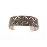 Navajo Raymond Begay Tufa Cast Sterling Bracelet