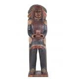 Large Cigar Store Indian Carved Wood - Life Size