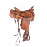 Brahma Tex Tan Ornate Texas Western Saddle