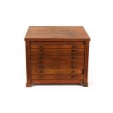 Eight Drawer Hamilton Mfg. Type Set File Cabinet