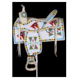 Sioux Fully Beaded Parade Saddle circa 1950-60