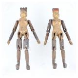 Chinese Qing Dynasty Male & Female Doctor Dolls