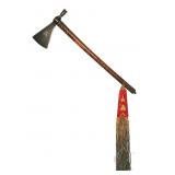 American Indian Single Batwing Pipe Tomahawk 19th