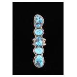 Navajo Betta Lee Kingman Turquoise Silver Ring