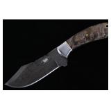 M.T. Knives of Bozeman Rams Horn Damascus Knife