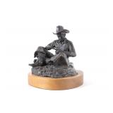 Bill L. Hill Seated Cowboy Bronze 23/25