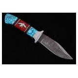 Navajo D Yellowhorse Turquoise Eagle Kachina Knife