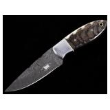 Rams Horn Damascus Knife M.T. Knives of Bozeman