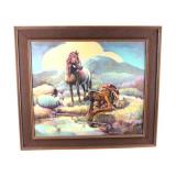 1978  Who Threw That? by Bauren Oil Painting