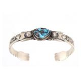 Navajo M. Cayatino Sleeping Beauty Turquoise Cuff