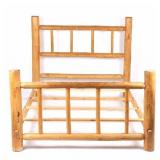 Rustic Pine Log Queen Size Bed Frame