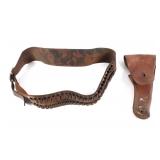 US Milwaukee Saddlery Leather Gun Belt & Holster