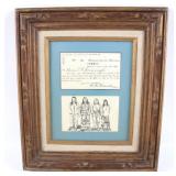 Framed Invitation to a Montana Execution