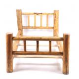 Rustic Pine Log Twin Bed Frame