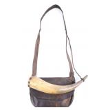 American Frontiersman Powder Horn & Pouch 1800