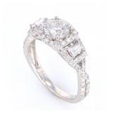 Estate Diamond Platinum Ring